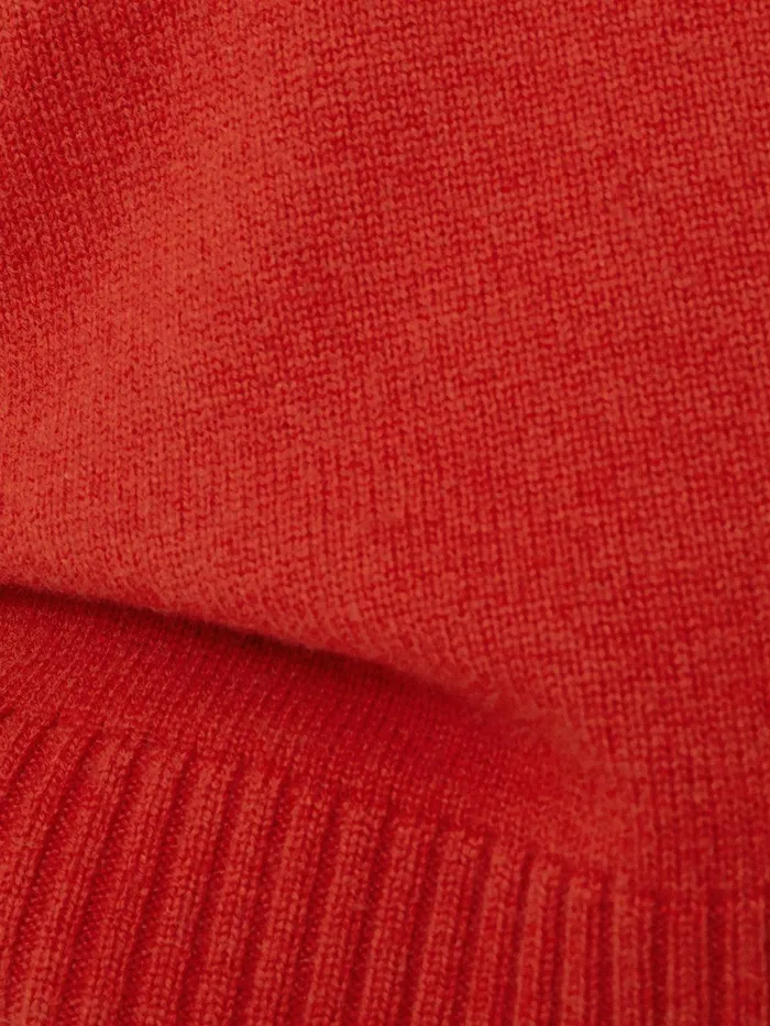 Women Compact Wool Cashmere Blend Jumper Orange Jigsaw Knitwear and Cashmere