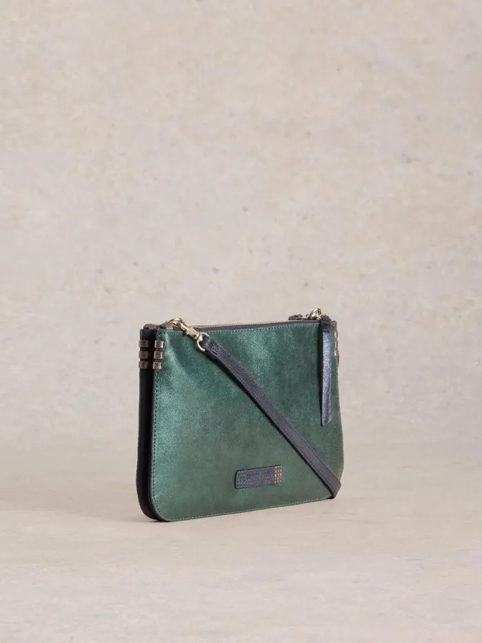 Women Connie Crossbody Double Pouch Blue Multi White Stuff Bags and Purses