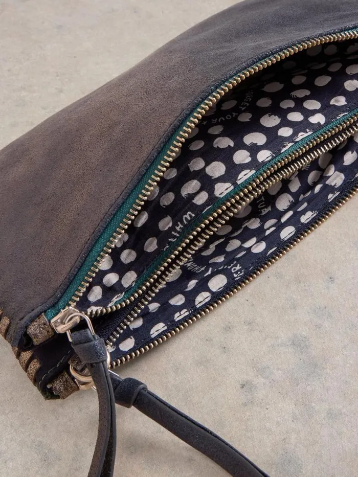 Women Connie Crossbody Double Pouch Blue Multi White Stuff Bags and Purses Women Connie Crossbody Double Pouch Blue Multi White Stuff Bags and Purses