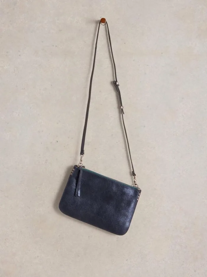 Women Connie Crossbody Double Pouch Blue Multi White Stuff Bags and Purses Women Connie Crossbody Double Pouch Blue Multi White Stuff Bags and Purses
