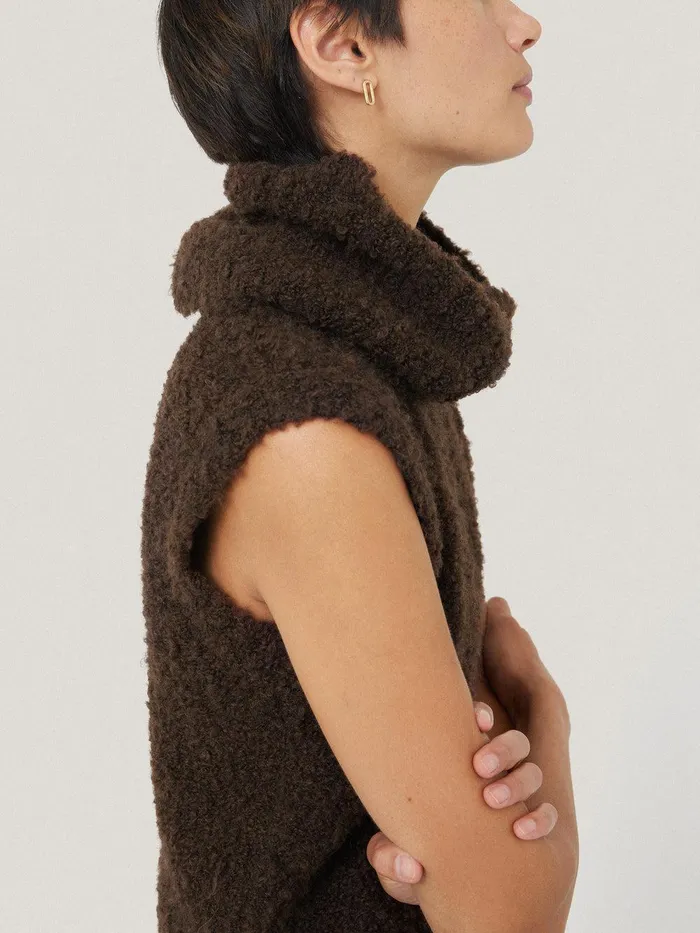 Women Cosy Boucle Tank And Snood Brown Jigsaw Knitwear and Cashmere
