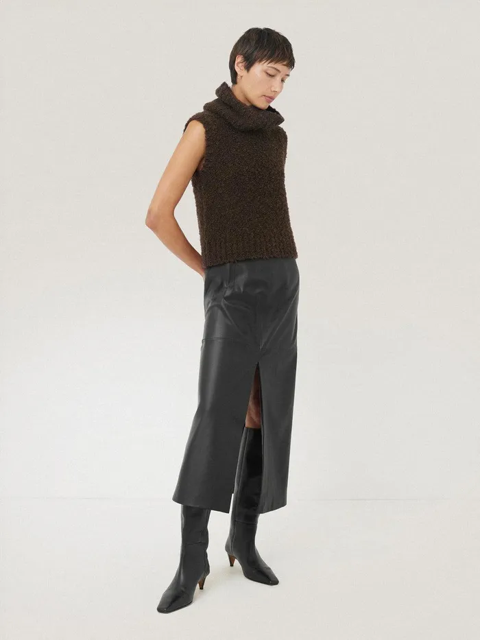 Women Cosy Boucle Tank And Snood Brown Jigsaw Knitwear and Cashmere