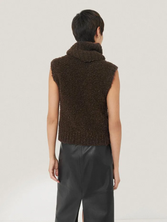 Women Cosy Boucle Tank And Snood Brown Jigsaw Knitwear and Cashmere