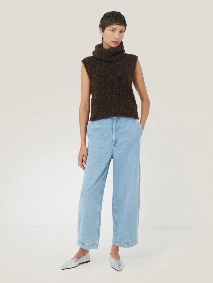 Women Cosy Boucle Tank And Snood Brown Jigsaw Knitwear and Cashmere
