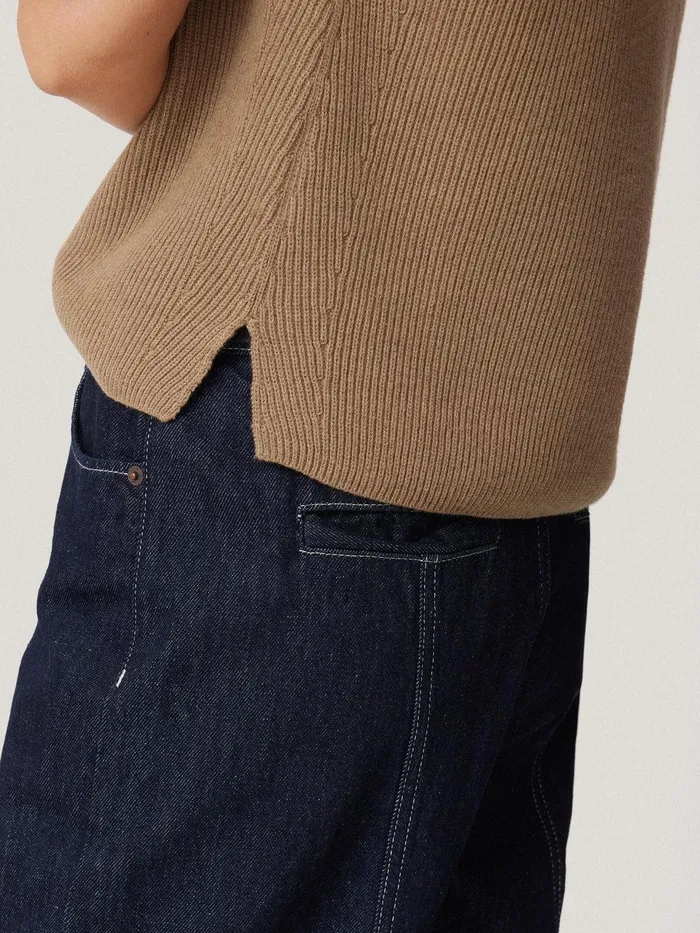 Women Cotton Blend V Neck Tank Neutral Jigsaw Knitwear and Cashmere