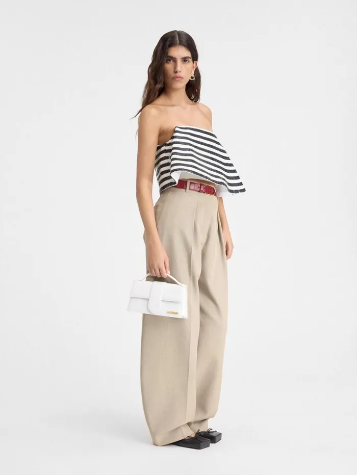 Women Crossbody and Handbags JACQUEMUS The Large Bambino White Women Crossbody and Handbags JACQUEMUS The Large Bambino White