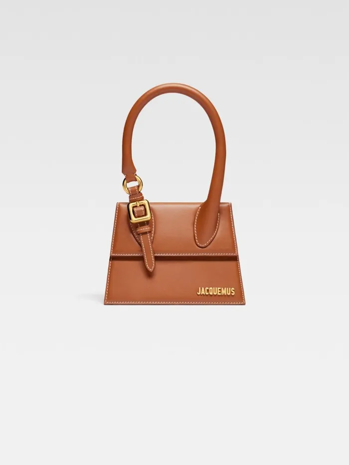 Women Crossbody and Handbags JACQUEMUS The Medium Chiquito With Buckle Light Brown