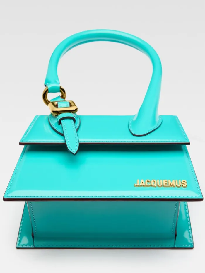 Women Crossbody and Handbags JACQUEMUS The Medium Chiquito With Buckle Turquoise Women Crossbody and Handbags JACQUEMUS The Medium Chiquito With Buckle Turquoise