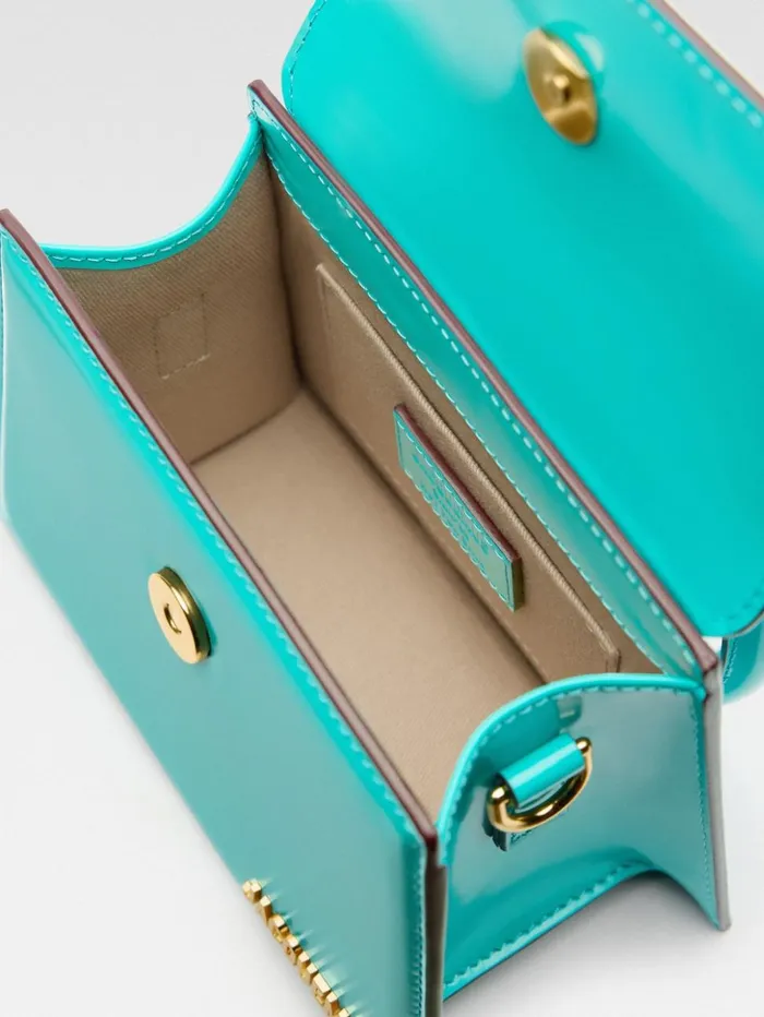 Women Crossbody and Handbags JACQUEMUS The Medium Chiquito With Buckle Turquoise Women Crossbody and Handbags JACQUEMUS The Medium Chiquito With Buckle Turquoise