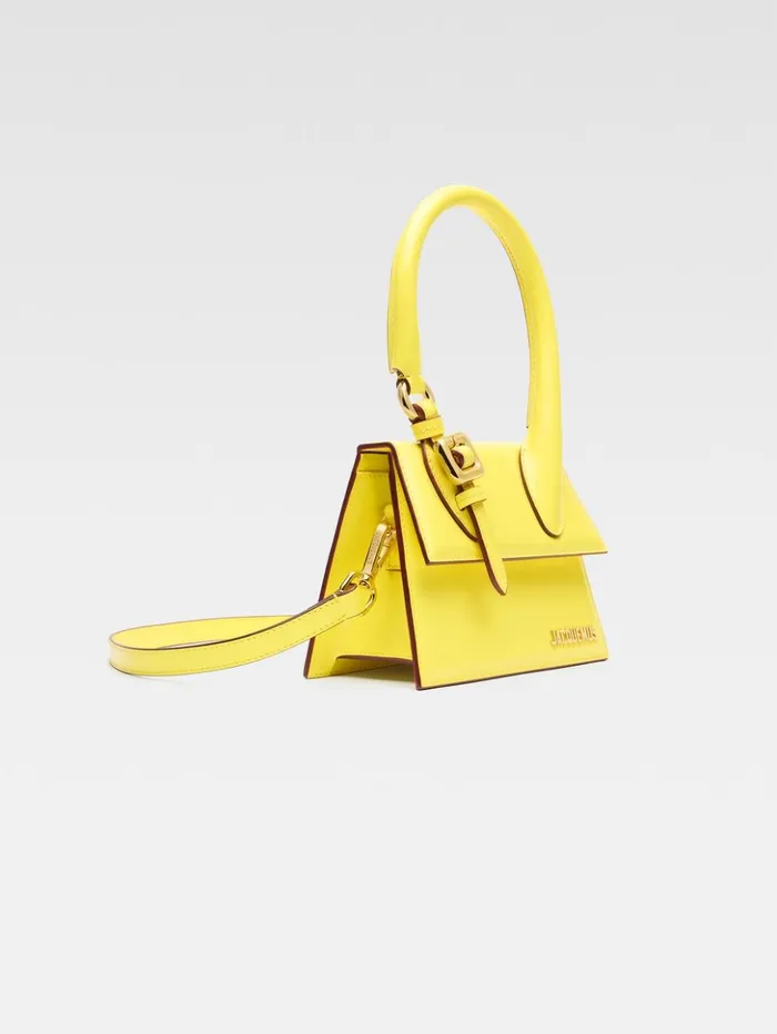Women Crossbody and Handbags JACQUEMUS The Medium Chiquito With Buckle Yellow Women Crossbody and Handbags JACQUEMUS The Medium Chiquito With Buckle Yellow