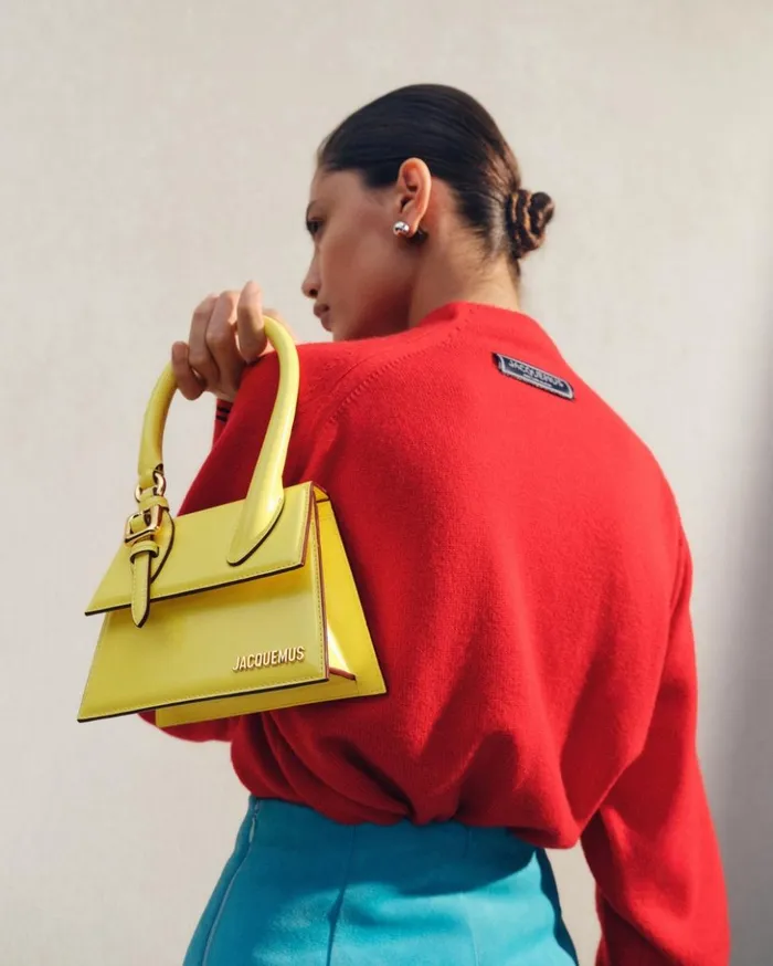 Women Crossbody and Handbags JACQUEMUS The Medium Chiquito With Buckle Yellow Women Crossbody and Handbags JACQUEMUS The Medium Chiquito With Buckle Yellow