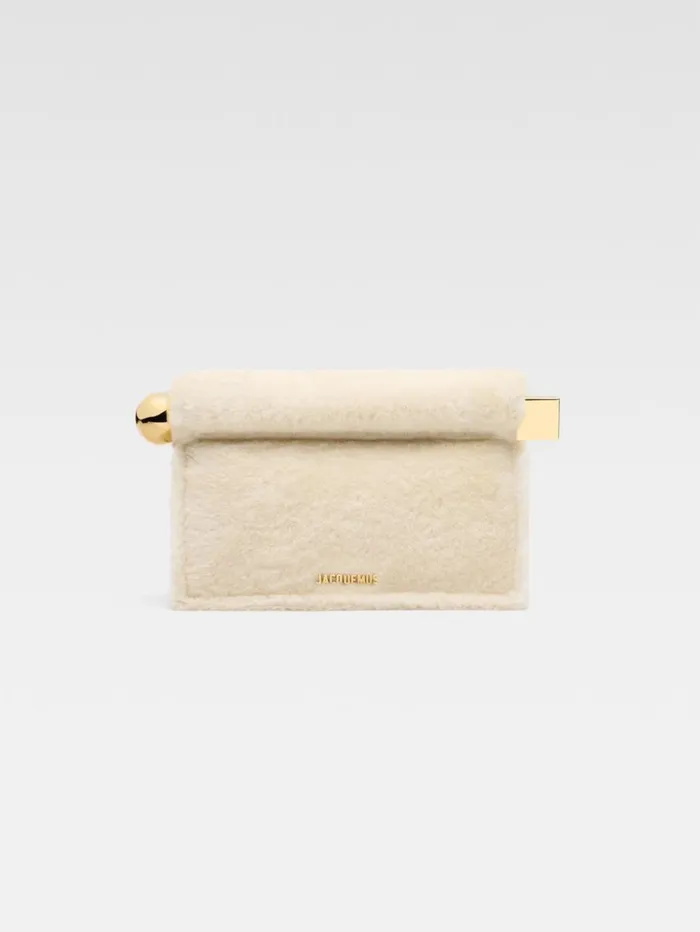 Women Crossbody and Handbags JACQUEMUS The Rond Carr Clutch Offwhite