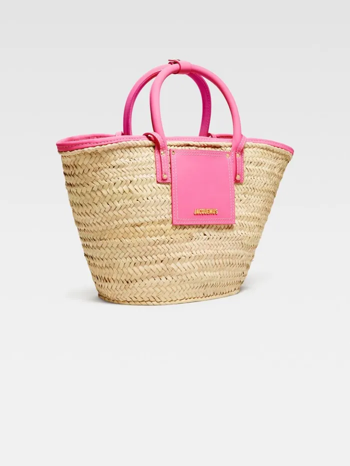 Women Crossbody and Handbags JACQUEMUS The Soli Basket Dark Pink Women Crossbody and Handbags JACQUEMUS The Soli Basket Dark Pink