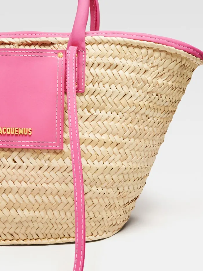 Women Crossbody and Handbags JACQUEMUS The Soli Basket Dark Pink Women Crossbody and Handbags JACQUEMUS The Soli Basket Dark Pink