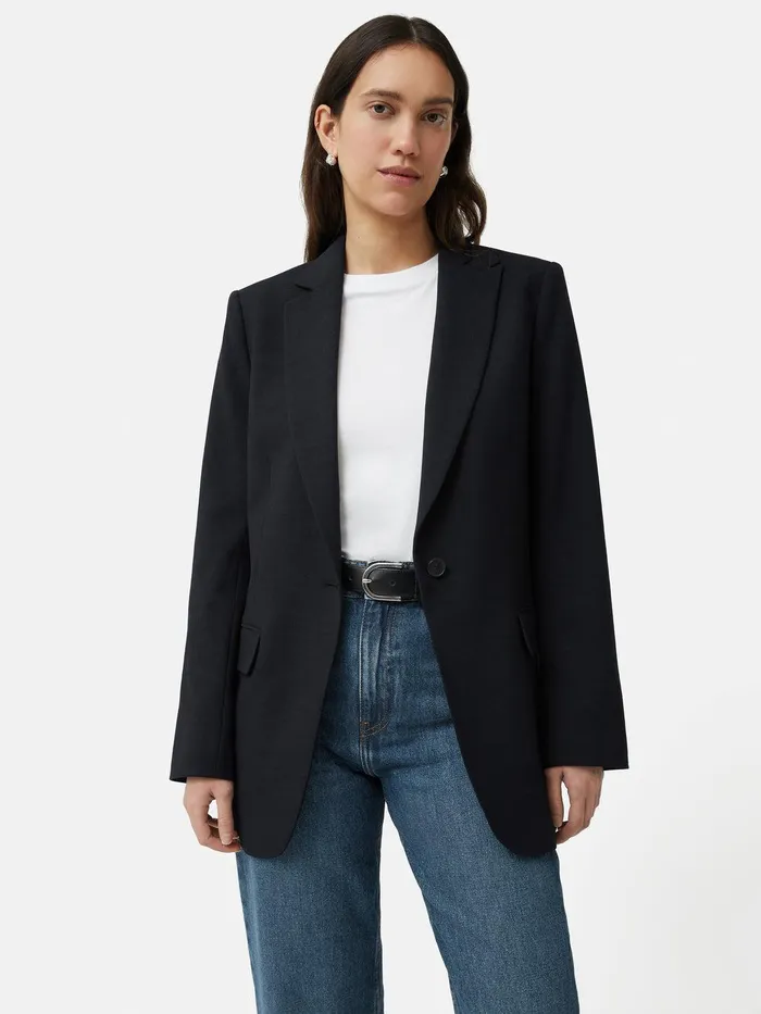 Women Crosshatch Knox Blazer Navy Jigsaw Suits and Tailoring