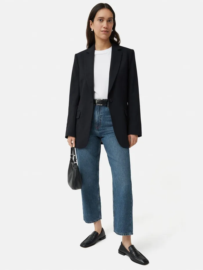 Women Crosshatch Knox Blazer Navy Jigsaw Suits and Tailoring