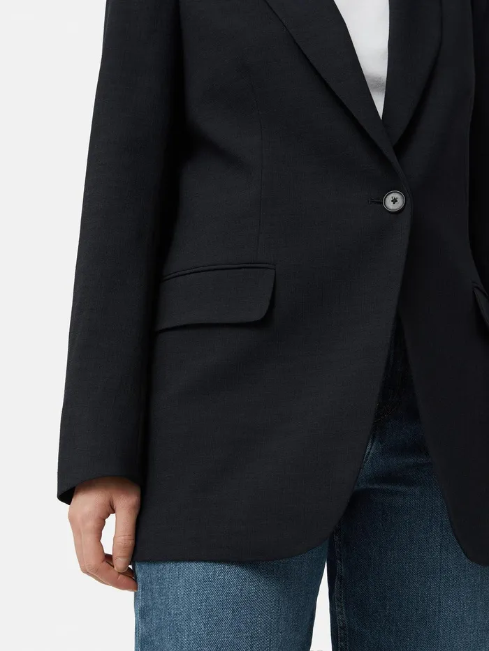 Women Crosshatch Knox Blazer Navy Jigsaw Suits and Tailoring