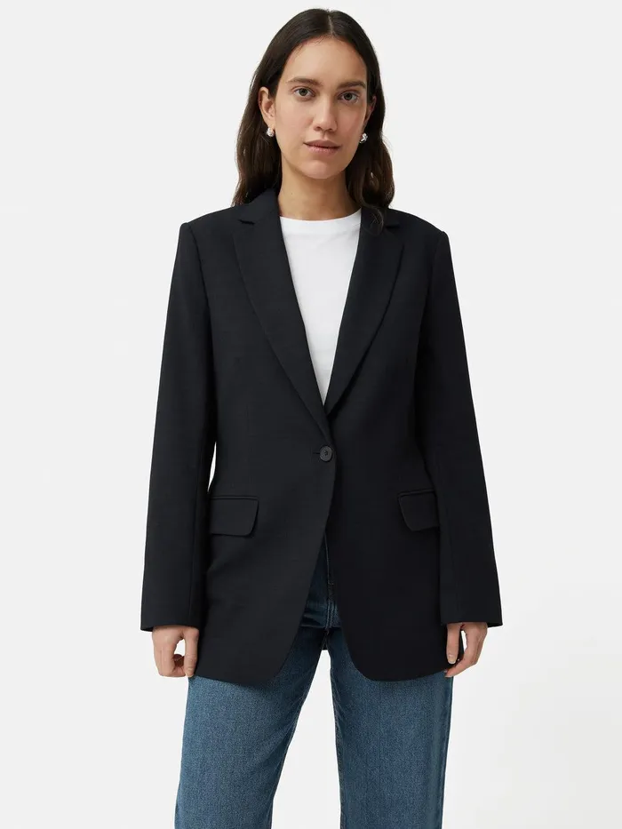 Women Crosshatch Knox Blazer Navy Jigsaw Suits and Tailoring