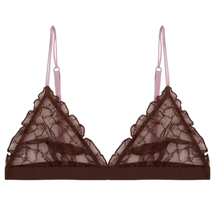 Women Cup A To D Love Stories Reggipetto Bralette Dark Brown