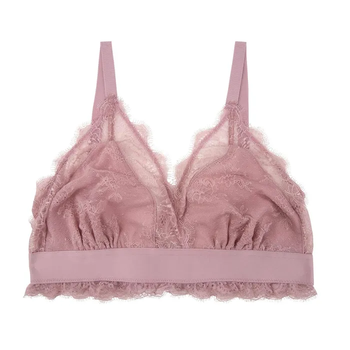 Women Cup E To F Love Stories Love Lacy Bralette Mauve Pink