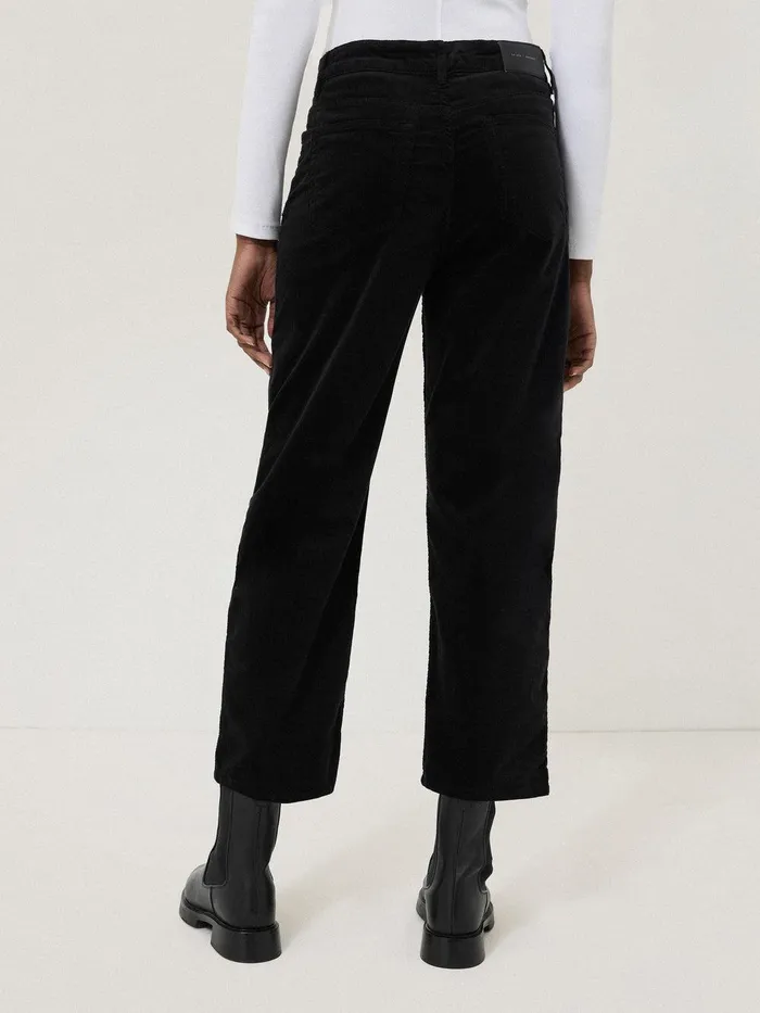 Women Delmont Velvet Tapered Jean Black Jigsaw Party