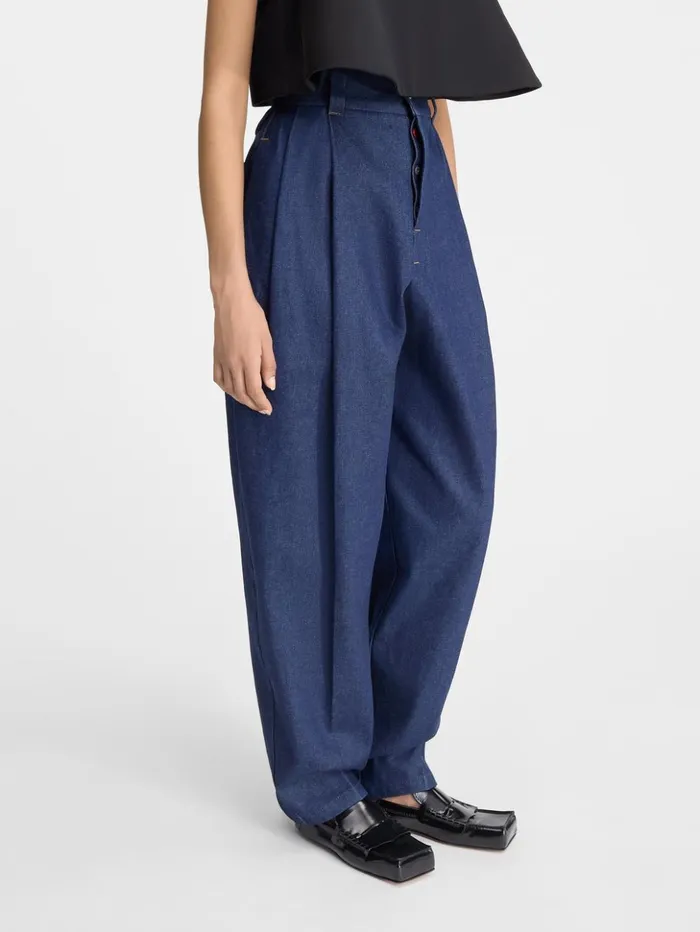 Women Denim JACQUEMUS The Curzio DeNmes Denim Pants Navy Women Denim JACQUEMUS The Curzio DeNmes Denim Pants Navy