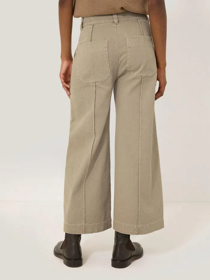 Women Denim Sailor Trouser Brown Jigsaw Denim