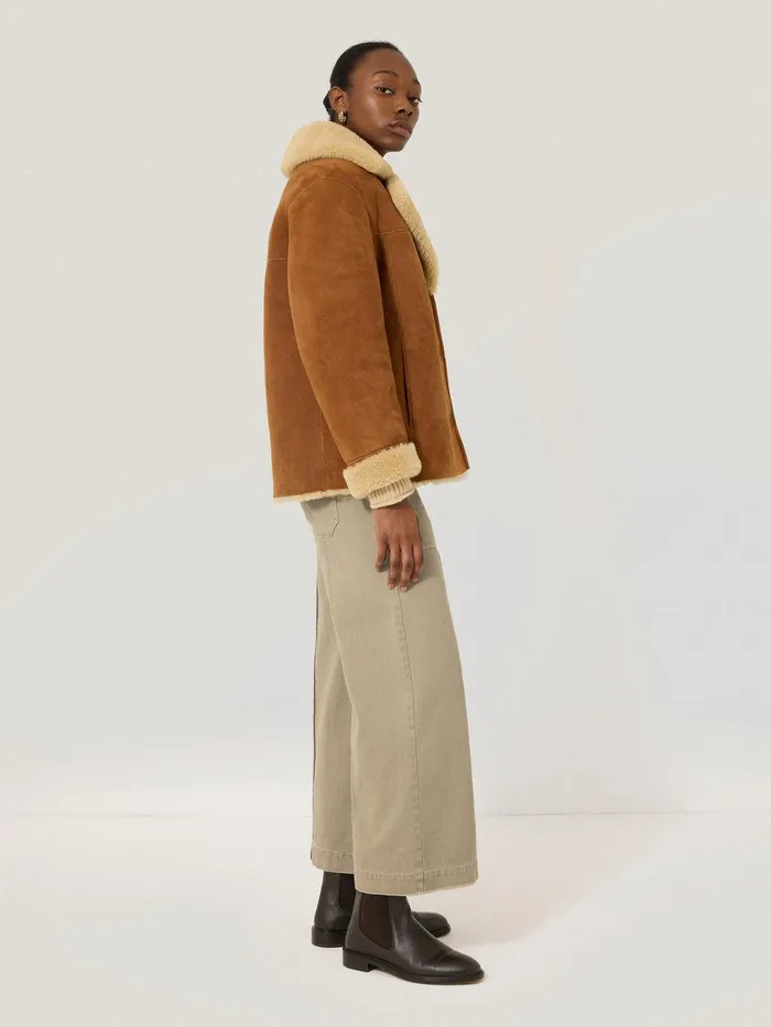 Women Denim Sailor Trouser Brown Jigsaw Denim