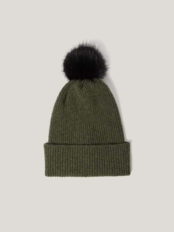 Women Donegal Pom Hat Green Jigsaw Knitwear and Cashmere