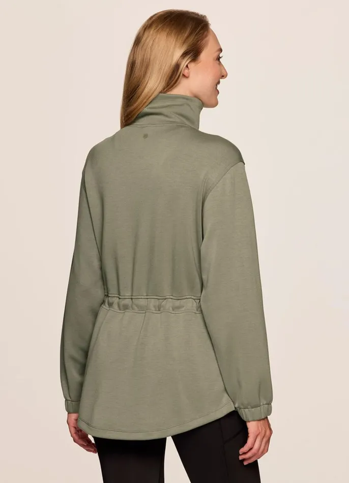 Women Downtown Scuba Anorak Jacket Olive RBX Active Sweatshirts