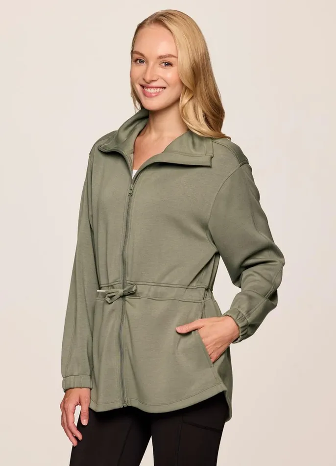 Women Downtown Scuba Anorak Jacket Olive RBX Active Sweatshirts