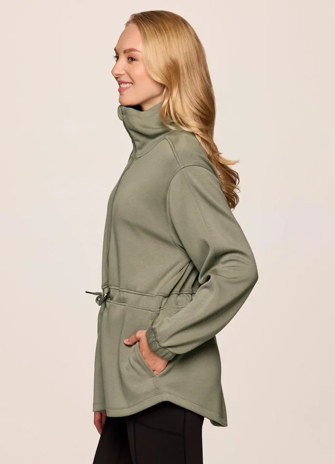 Women Downtown Scuba Anorak Jacket Olive RBX Active Sweatshirts