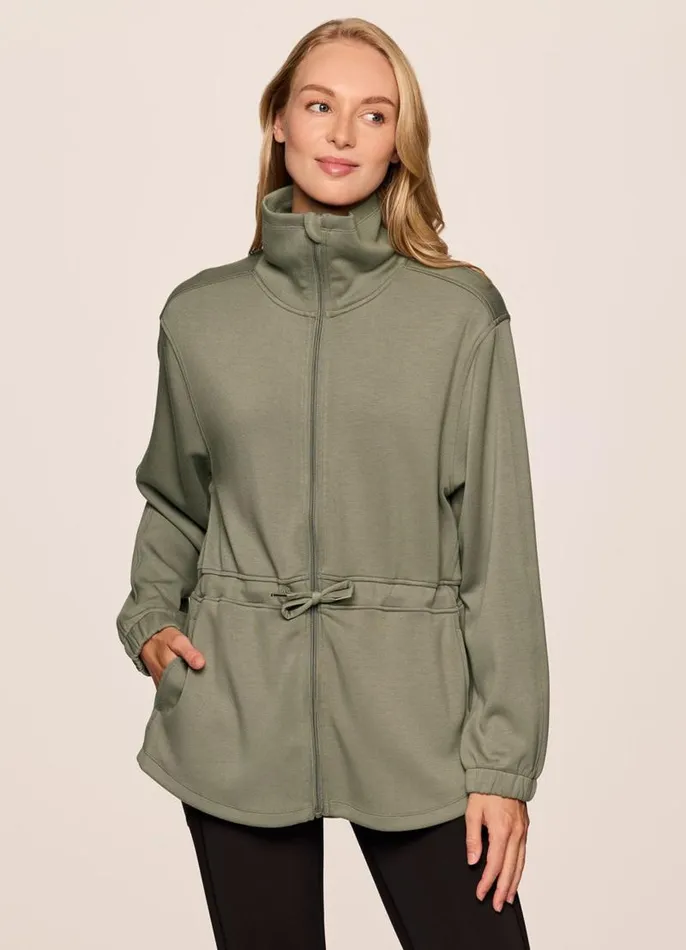 Women Downtown Scuba Anorak Jacket Olive RBX Active Sweatshirts