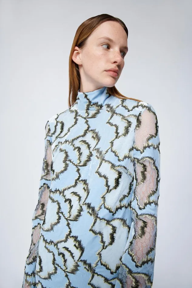 Women Dresses and Jumpsuits Jonathan Simkhai Ailey Dress Blue Long Sleeve Dress Women Dresses and Jumpsuits Jonathan Simkhai Ailey Dress Blue Long Sleeve Dress