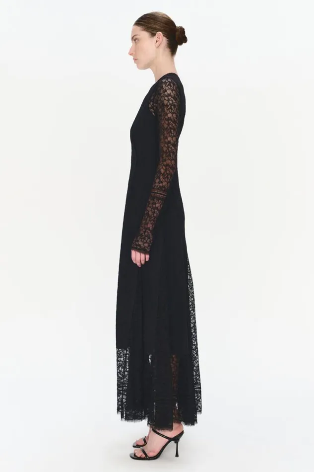 Women Dresses and Jumpsuits Jonathan Simkhai Brinda Gown Black Lace FlowerLength Gown Women Dresses and Jumpsuits Jonathan Simkhai Brinda Gown Black Lace FlowerLength Gown