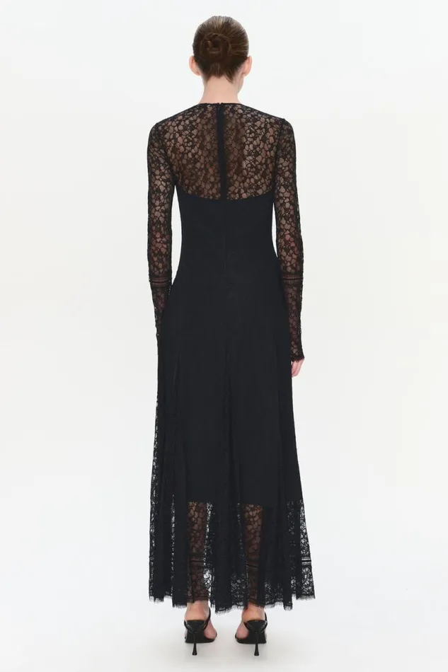 Women Dresses and Jumpsuits Jonathan Simkhai Brinda Gown Black Lace FlowerLength Gown Women Dresses and Jumpsuits Jonathan Simkhai Brinda Gown Black Lace FlowerLength Gown