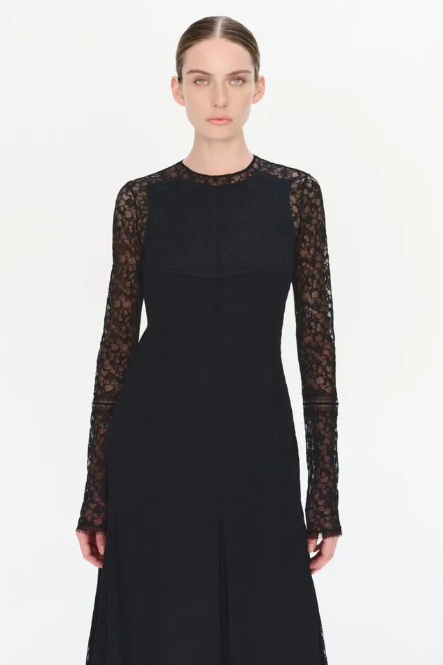 Women Dresses and Jumpsuits Jonathan Simkhai Brinda Gown Black Lace FlowerLength Gown Women Dresses and Jumpsuits Jonathan Simkhai Brinda Gown Black Lace FlowerLength Gown