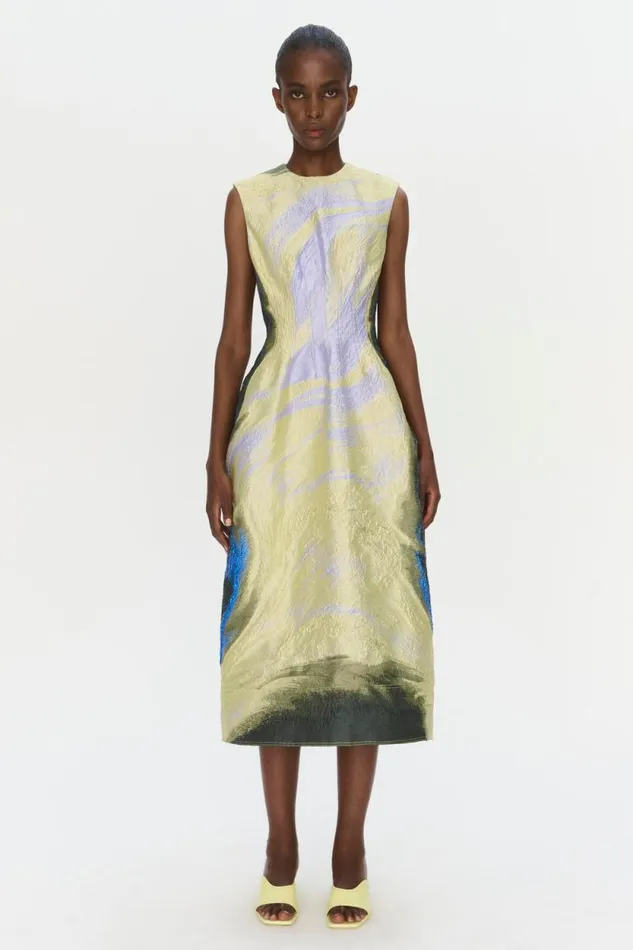 Women Dresses and Jumpsuits Jonathan Simkhai Eli Dress Green and Blue Eli Dress
