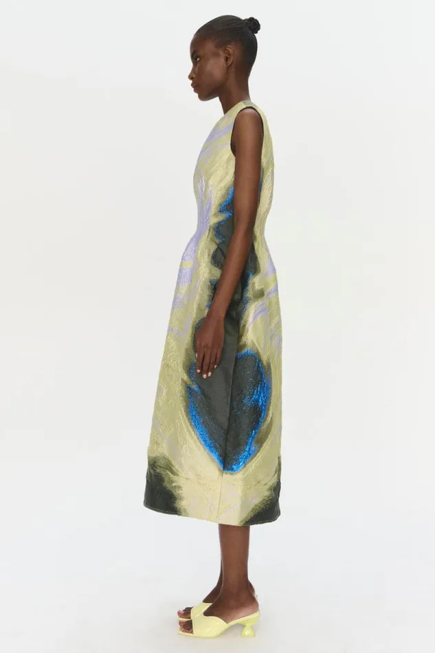 Women Dresses and Jumpsuits Jonathan Simkhai Eli Dress Green and Blue Eli Dress