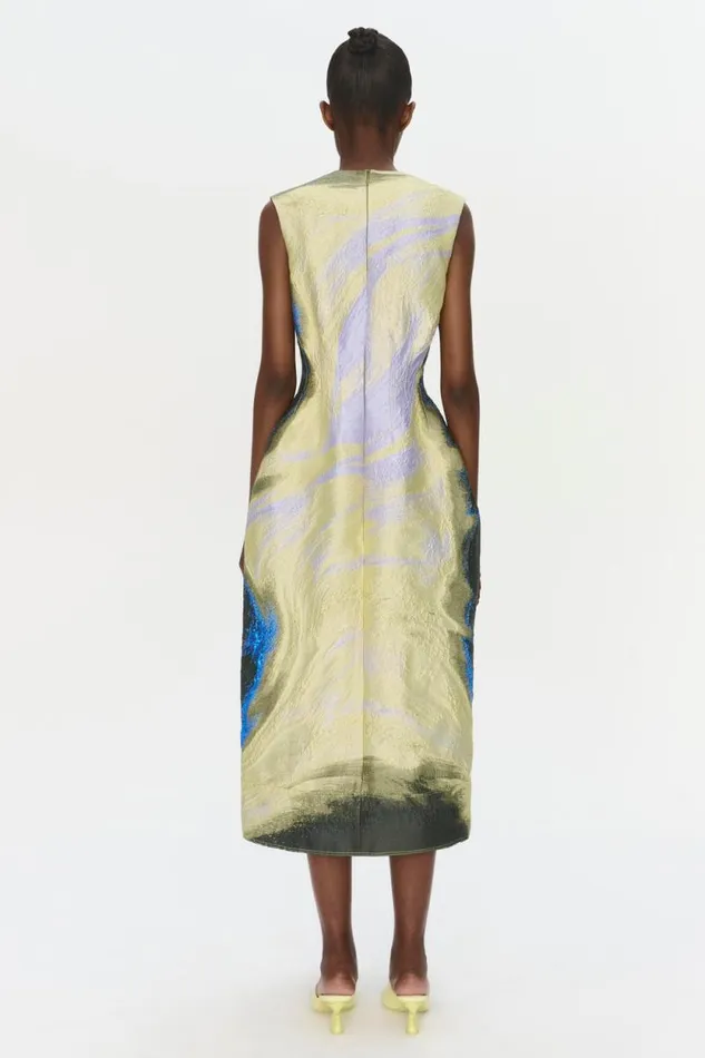 Women Dresses and Jumpsuits Jonathan Simkhai Eli Dress Green and Blue Eli Dress