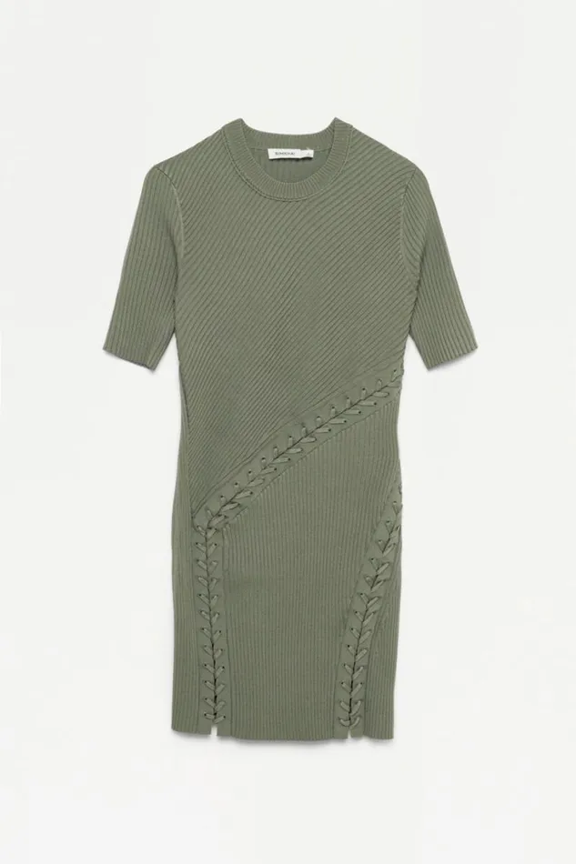 Women Dresses and Jumpsuits Jonathan Simkhai Gilly Dress Green Multi Mini Dress W Short Sleeves