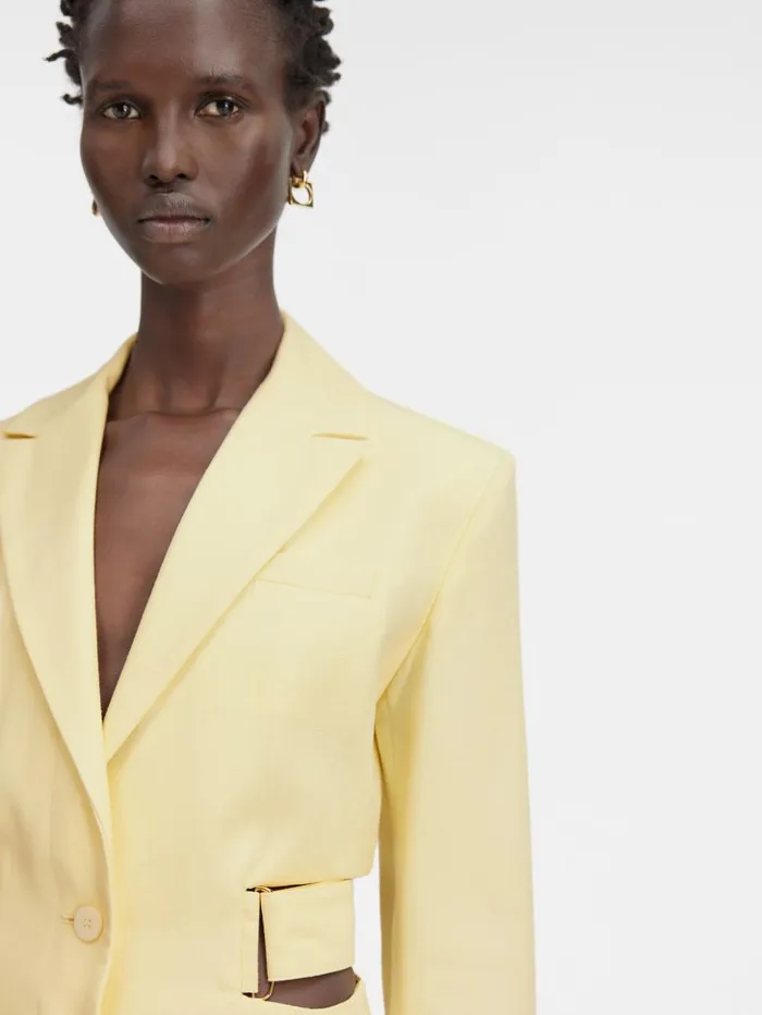 Women Dresses and Skirts JACQUEMUS The Bari Dress Pale Yellow