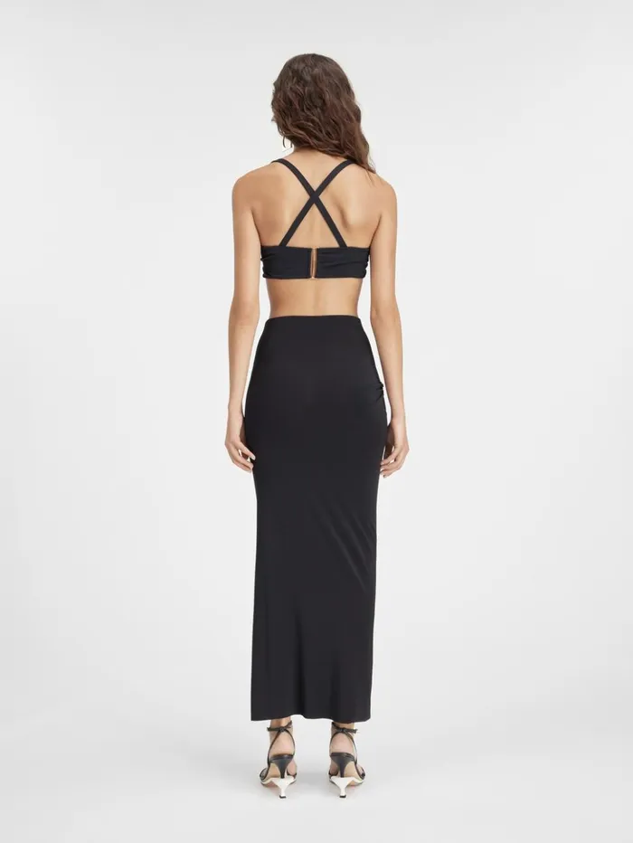 Women Dresses and Skirts JACQUEMUS The Drapeado Skirt Black