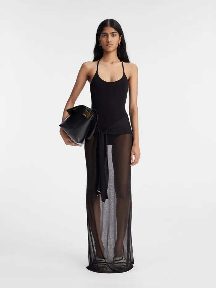 Women Dresses and Skirts JACQUEMUS The Nodo Knit Dress Black
