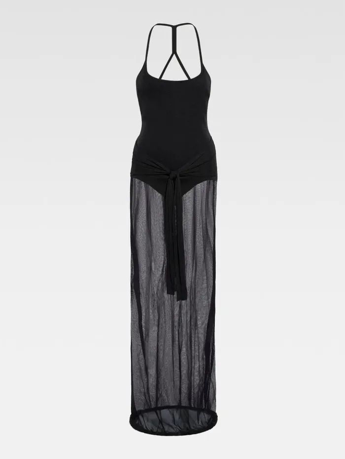 Women Dresses and Skirts JACQUEMUS The Nodo Knit Dress Black