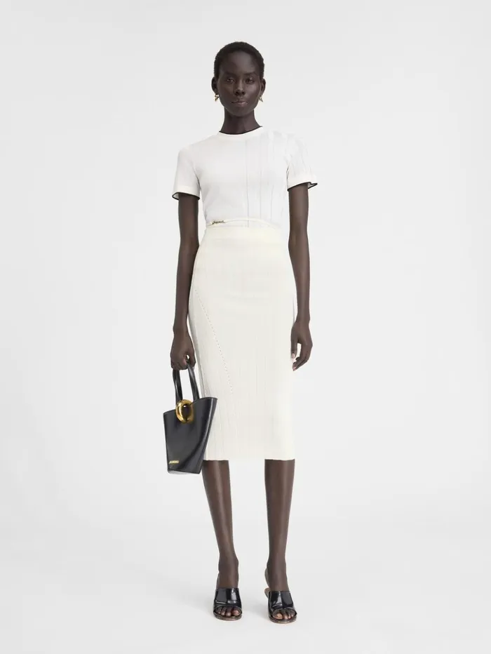 Women Dresses and Skirts JACQUEMUS The Pral Skirt Offwhite