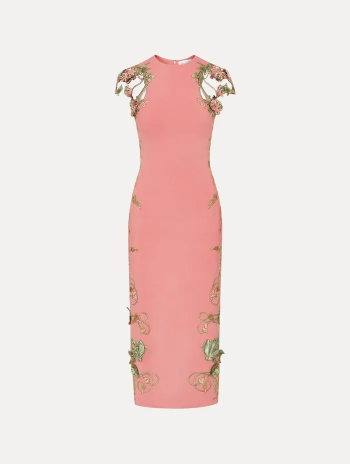 Women Dresses Oscar De La Renta Art Nouveau Pencil Dress Rouge