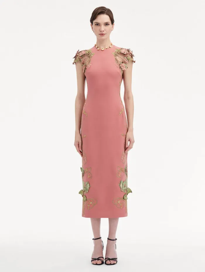 Women Dresses Oscar De La Renta Art Nouveau Pencil Dress Rouge