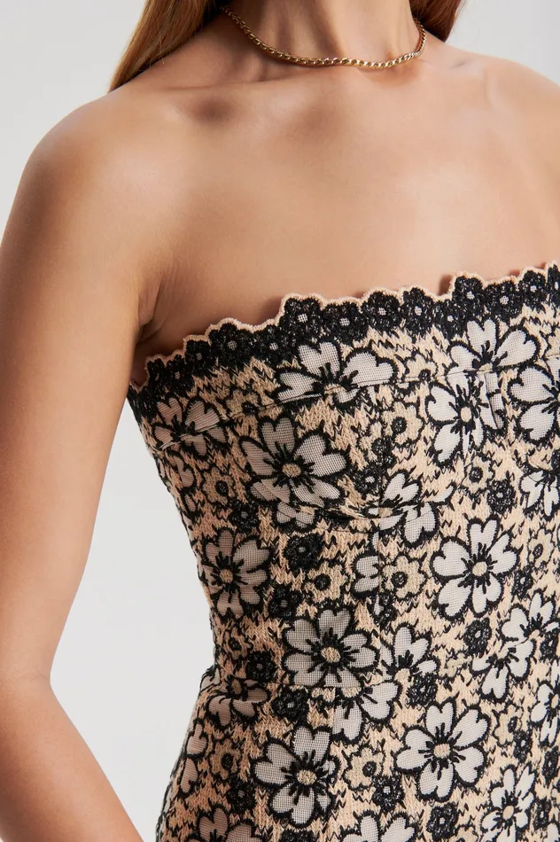 Women Dresses Scanlan Theodore EMBROIDERED FLORAL DRESS BLACKCREAM Women Dresses Scanlan Theodore EMBROIDERED FLORAL DRESS BLACKCREAM