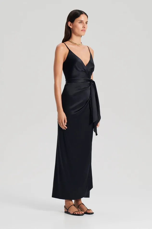 Women Dresses Scanlan Theodore SILK WRAP DRESS BLACK Women Dresses Scanlan Theodore SILK WRAP DRESS BLACK